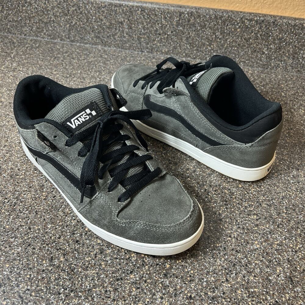 VANS Old Skool Gray Suede Padded Tongue/Ankle Low Lace Up Skate Shoes Mens Sz 11